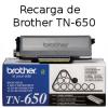 Recarga de cartucho de toner Brother TN650