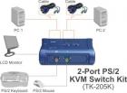 KVM / Conmutador PS/2 de 2 puertos TRENDnet TK-205K
