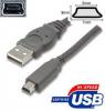 Cable USB A Macho a Mini b de 5 Contactos 1.8m