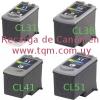 Recarga / Reciclado de cartuchos Canon CL31, CL38, CL41, y CL51