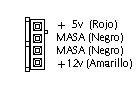 Conector de alimentación a disqueteras (flopy)