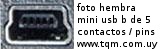 Mini B de 5 contactos hembra